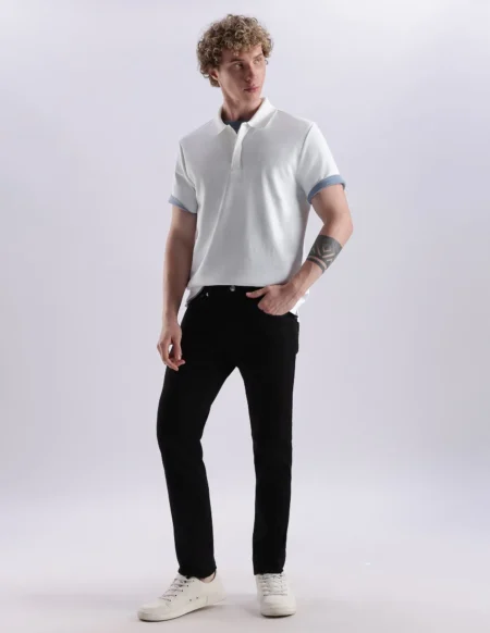 Bel & Cee White Cotton Polo T-Shirt